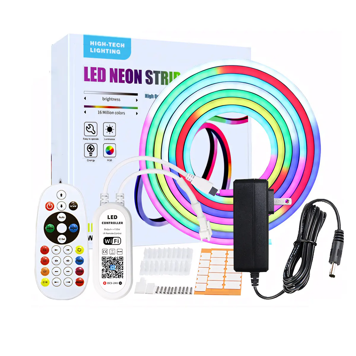 Luz do feriado 5m 10m impermeável Led Strip APP ou Wifi 12v Controle Remoto SMD 5050 2835 RGB Smart Led Strip Light