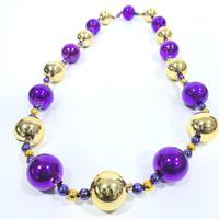 Collier de perles géantes en plastique de 54 pouces pour le Mardi Gras de la Nouvelle-Orléans, accessoire festif pour défilé, cadeau pour fête à thème Mardi Gras