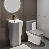 Offre Spéciale Siphon Ensemble de Toilette Lavabo Main Lavabo En Céramique Sanitaire salle de Bains Cuvette En Porcelaine Avec évier