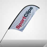Drapeaux de plage promotionnels personnalisés de haute qualité avec logo, mât en aluminium, matériau polyester, sublimation couleur intégrale