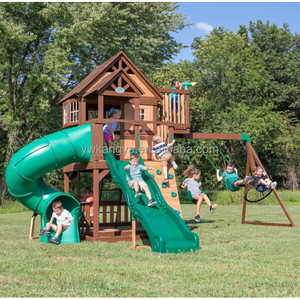Kangya ffm05 kết hợp trượt gỗ ngoài trời thiết bị sân chơi trẻ em <span class=keywords><strong>Swing</strong></span> Công suất tối đa 5 hành khách cho phép 5 nhà máy - Product Image 2