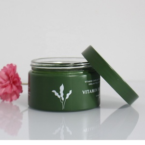 Empty 200g 200ml Custom logo Color Glass Jar Wide Mouth 6oz Skin Care Glass Face Body Cosmetics Cream Glass Jars with Lids - Product Image 4