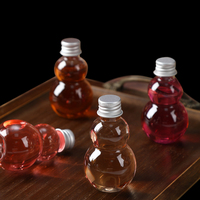 Mini Bouteille Gourde en Plastique 50ml, Petit Récipient PET pour Boissons Froides, Mini Bouteille d'Espresso, pour Dégustation de Jus et Boissons Jetables