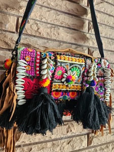 SHREE RADHA GOVIND EXPORTS Vintage Ethnic Banjara Cotton Clutch <b>Bag</b> with Button Closure-Lightweight Foldable for Women - Product Image 3