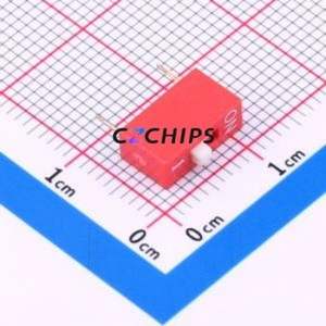 BX-DS2.54-1PZC DIP Switch Through hole Component THT,P=2.54mm Switch Flat Toggle, Raised Type Single Pole Single Throw 1 PC Pin - Product Image 1