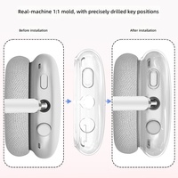 Étui de protection pour Airpods Max avec design transparent en TPU, anti-rayures, antichoc, protection complète