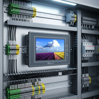 Pantalla Táctil HMI Samkoon SK-043QE de 4.3 Pulgadas, Panel de Control de Automatización Industrial de 24V CC para PLC Delta