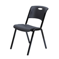 Chaise d'entraînement en plastique avec dossier ventilé, chaise de conférence pour salle de classe, chaise en plastique d'extérieur pour réunion, événement, bureau