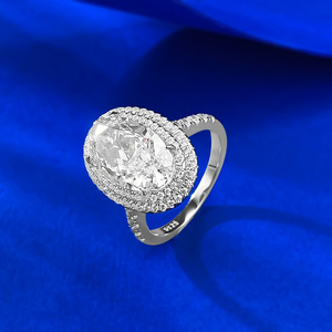 Nuevo S925 Plata <span class=keywords><strong>Diamante</strong></span> de alto carbono 8*<span class=keywords><strong>13</strong></span> Delgado Pigeon Protein Diamond Moda Anillo versátil Anillo Joyería de boda - Product Image 3