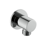 Raccord de Douche Mural en Laiton à Sortie Unique 1/2\" NPT pour Douchette, Bec Élastique, Finition Chrome, Design Moderne
