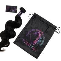 Étiquettes personnalisées autocollantes pour emballages de mèches de cheveux avec logo sur mesure