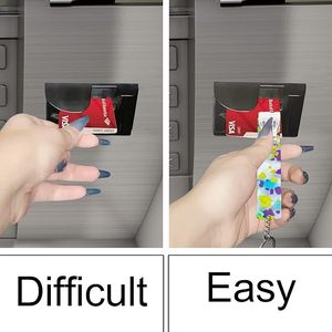 Extracteur de cartes de crédit premium avec protection RFID, en acrylique élégant, pour ongles longs, porte-clés ATM Elite rapide - Product Image 3