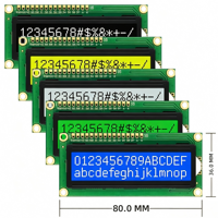 Fabrik 1602A LCD-Panel Blau-Gelb 5V Modul Display-Matrix Zeichen-LCD-Bildschirm COB-Panel Anwesenheitssystem