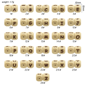 Nuove Perle in Silicone Beige a Forma di Lettera, Massaggiagengive per Neonati, Grado Alimentare, per Catenella Portaciuccio, Perle Sciolte per <span class=keywords><strong>la</strong></span> Dentizione, Lettere Inglesi, Ingrosso - Product Image 5