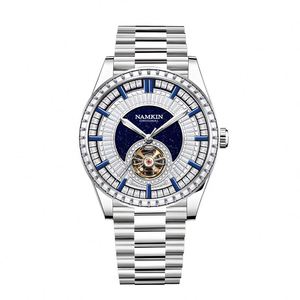 Montres mécaniques automatiques de luxe personnalisées pour hommes, avec diamants creux, 2025 - Product Image 2