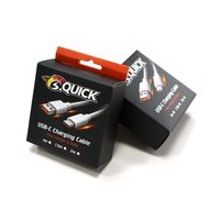 Boîte d'emballage pour câble de données Type-C, boîte en papier pour étui de téléphone portable, emballage pour chargeur de voiture