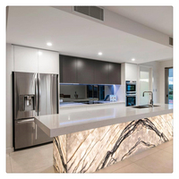 Armoire de cuisine suspendue de luxe, 1 pièce, laque brillante ou mate, nouveau design d'armoire de cuisine pour villa, 2022