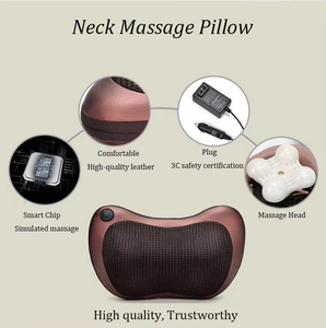 2024 Venta caliente masajeador de hombros y cuello almohada de masaje portátil calefacción Shiatsu Oficina hogar coche viaje masajeador con calor - Product Image 4