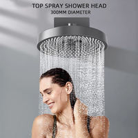 Robinet de douche mural encastré en acier inoxydable 304 brossé gris, design moderne, pour hôtel de luxe