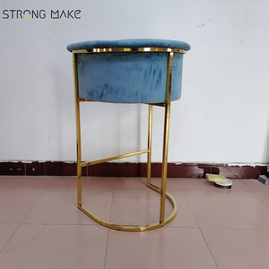 <span class=keywords><strong>Tabouret</strong></span> <span class=keywords><strong>de</strong></span> <span class=keywords><strong>bar</strong></span> haut <span class=keywords><strong>de</strong></span> gamme <span class=keywords><strong>de</strong></span> style nordique, rembourré, en cuir et velours, moderne, noir et or, pour la cuisine - Product Image 3