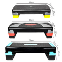 Plataforma de Ejercicio Aeróbico Ajustable en 3 Niveles, Tabla de Ejercicio, Stepper Aeróbico
