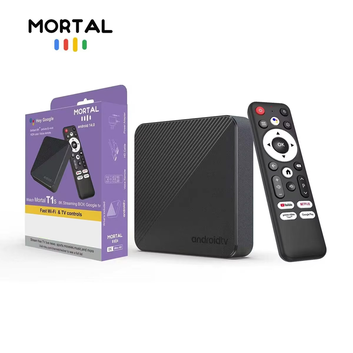 Allwinner H313 Mortal T1s TV Box - 8K Android 14.0 Smart TV