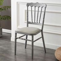 Chaises empilables en métal style Napoléon Chiavari pour événements de mariage, chaises de banquet en métal doré pour restaurants et événements
