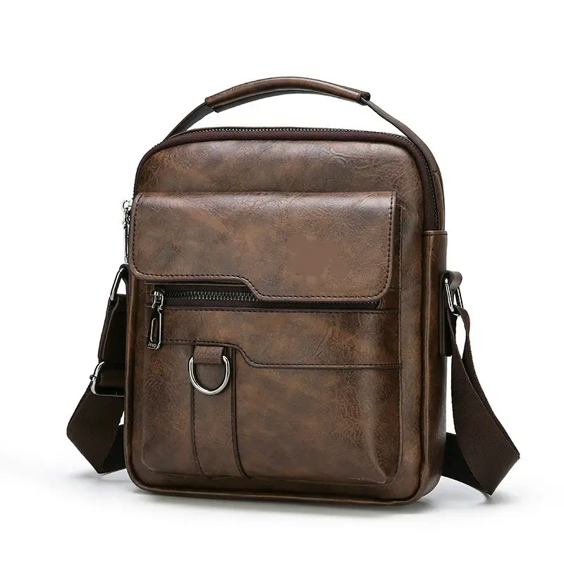 Shoulder Bag For Men High Quality PU Leather Handbag Men's Business Bag Brand Crossbody Travel Bag