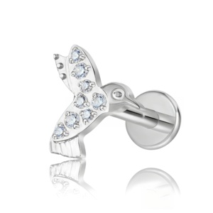 Pendientes de paloma de la <span class=keywords><strong>paz</strong></span> de aleación de titanio, accesorios para piercing corporal para hombres <span class=keywords><strong>y</strong></span> mujeres, pendientes que simbolizan la <span class=keywords><strong>paz</strong></span>, exquisitamente elaborados - Product Image 2