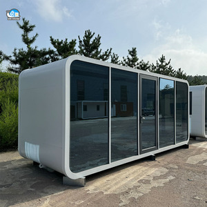 Vente chaude Maisons préfabriquées de luxe personnalisées de style Apple, maisons en verre, maisons modernes mobiles de luxe - Product Image 2