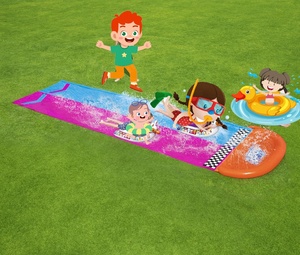 Bestway 52320 H2OGO Slide comprend Speed Splash Landing, excellent jouet d'été pour l'extérieur, toboggan aquatique double <span class=keywords><strong>course</strong></span> multicolore Llama Rama - Product Image 5