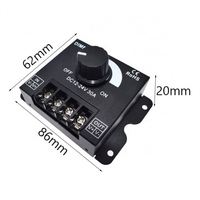 Controlador de fuente de alimentación de luz de un solo color para tiras de LED, regulador de intensidad de brillo ajustable, 30A DC 12V 24V 360W