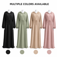 Abaya imperméable sur mesure grande taille avec capuche, manteau d'hiver, robe musulmane française pour femme, vêtements islamiques, ensemble de prière en gros