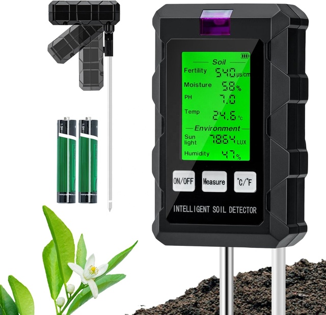 2026 NEW 6 in 1 Digital Soil Moisture Meter, Soil Tester Kit for Plants with Humidity/PH/Fertility/Moisture/Temp/Sunlight