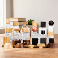 Tapas de Madera de Fresno Personalizadas para Botellas de Perfume, Regalo para el Hogar u Oficina, D28*H30mm