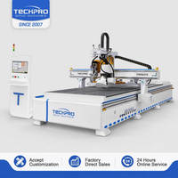 Routeur CNC de haute précision pour le travail du bois avec changeur d'outils automatique (ATC) et angle d'axe de 45° °   Lame de scie inclinable pour la fabrication de meubles décoratifs
