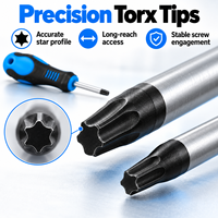 Set Obeng Torx Magnetik Profesional 13 Pcs dengan Kepala Bintang dan Sleeve untuk Grosir Global