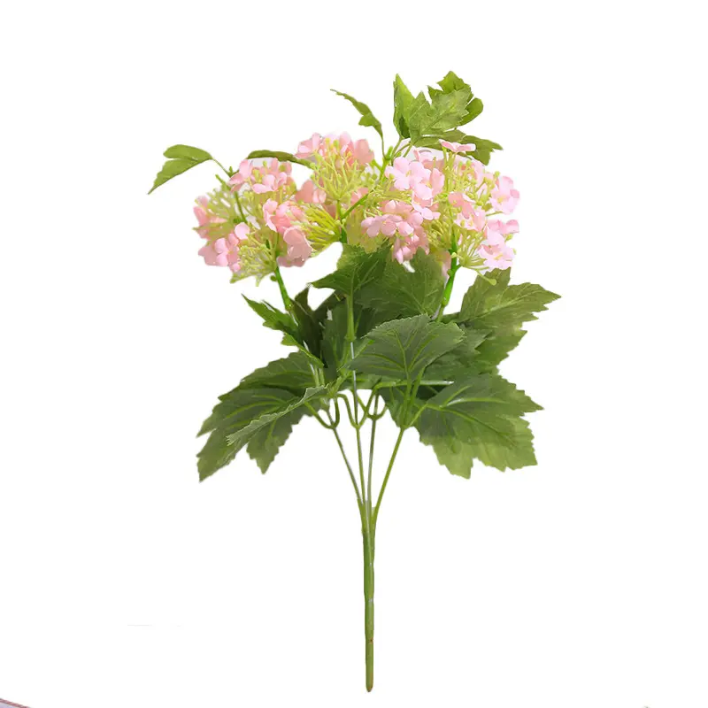 Temporada nueva llegada 4 tenedores ramo de flores de hortensia tela barata al por mayor flores artificiales arbusto