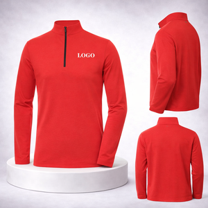 Sweat-shirt de golf personnalisé à col zippé, respirant, anti-humidité, séchage rapide, manches longues - Product Image 1