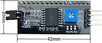 Módulo de Pantalla LCD 2004A 20x4 Caracteres, Retroiluminación Azul, DC 5V, con Placa Adaptadora de Interfaz IIC/I2C