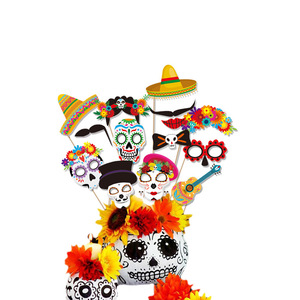 Decoración <span class=keywords><strong>de</strong></span> Fiesta <span class=keywords><strong>de</strong></span> Halloween con Temática del Día <span class=keywords><strong>de</strong></span> <span class=keywords><strong>Muertos</strong></span> Mexicano, Pancarta con Calaveras, Adorno para Pastel, Globos <span class=keywords><strong>de</strong></span> Papel y Plástico, Día <span class=keywords><strong>de</strong></span> los <span class=keywords><strong>Muertos</strong></span> - Product Image 5