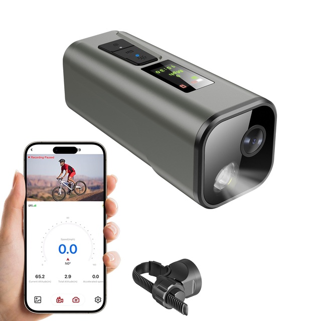 4K 30fps Bike Camera with GPS STARVIS 2 Cycling Recorder 5G WiFi 5G WiFi Cycling Camera IP65 Waterproof Cycling Driving Recorder