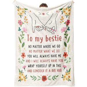 <b>Cream</b> Envelope Letter Flannel Blanket <b>Throw</b> Blanket Nap Blanket Wholesale Super Soft Machine Washable <b>for</b> Winter Warmth - Product Image 1