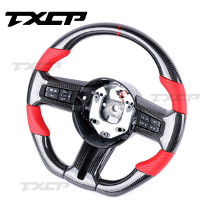 พวงมาลัยคาร์บอนไฟเบอร์สำหรับ <span class=keywords><strong>Ford</strong></span> <span class=keywords><strong>Mustang</strong></span> GT GT 5.0 S550 <span class=keywords><strong>Shelby</strong></span> GT500 EcoBoost