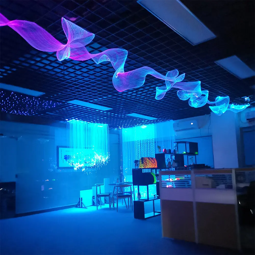 LED Fiber Optic Mesh Light für Star Ceiling - Twinkle RGB Acryl-Lichtwellenleiter-Netzlicht-Kits für die LED-Beleuchtung im Hausgarten