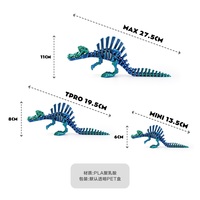 Série de dinosaures Ridgeback Dragon : Jouets décoratifs 3D en plastique écologiques faits à la main, simulation de squelette, spécial transfrontalier
