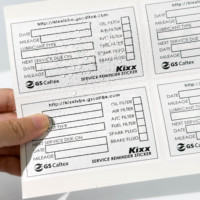 Autocollant personnalisé imprimable recto-verso pour l'entretien automobile, avec code QR, date d'expiration, rappel de vidange d'huile pour fenêtre