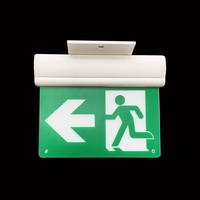 CR-7008 Acrylique Bord Allumé Signe de Sortie de Secours MENÉ Automatique de la Lumière Montée par Surface de Mur Vert Ni-cd Batterie 2 Ans 3W UL