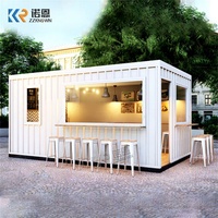 Restaurant mobile préfabriqué en conteneur de 20 pieds ou 40 pieds, kiosque de restauration rapide en plein air, café avec équipement de cuisine en option
