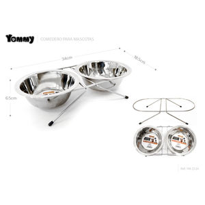 Ciotola Doppia per Cani in PVC Rinforzato di Alta Qualità, Ciotole e Mangiatoie Premium per Animali Domestici - Product Image 2